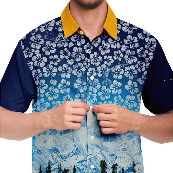 Alaska Libertarian Hawaiian Shirt - With Igloos and Porcupines - Proud Libertarian - Alaska Libertarian Party