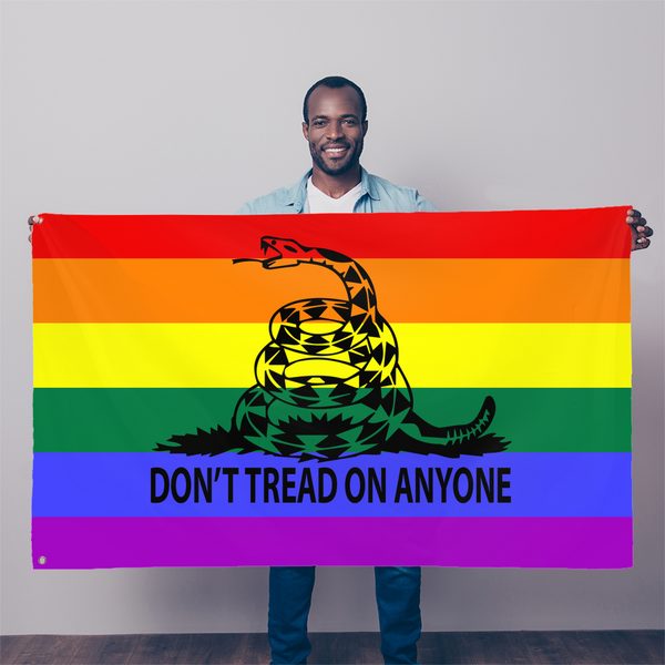 Don't Tread on Anyone Single Sided LGBT Flag - Proud Libertarian - Proud Libertarian