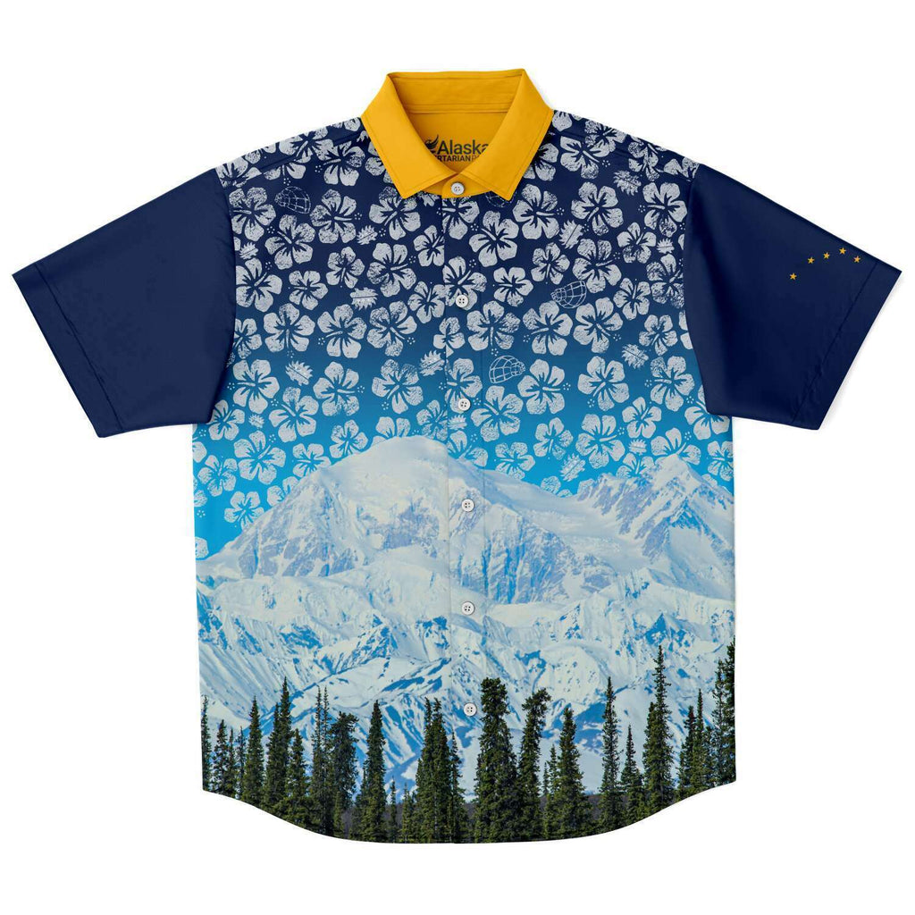 Alaska Libertarian Hawaiian Shirt - With Igloos and Porcupines - Proud Libertarian - Alaska Libertarian Party