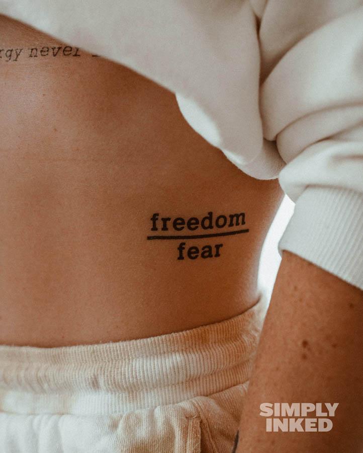 Freedom over Fear Tattoo by Simply Inked - Proud Libertarian - Simply Inked