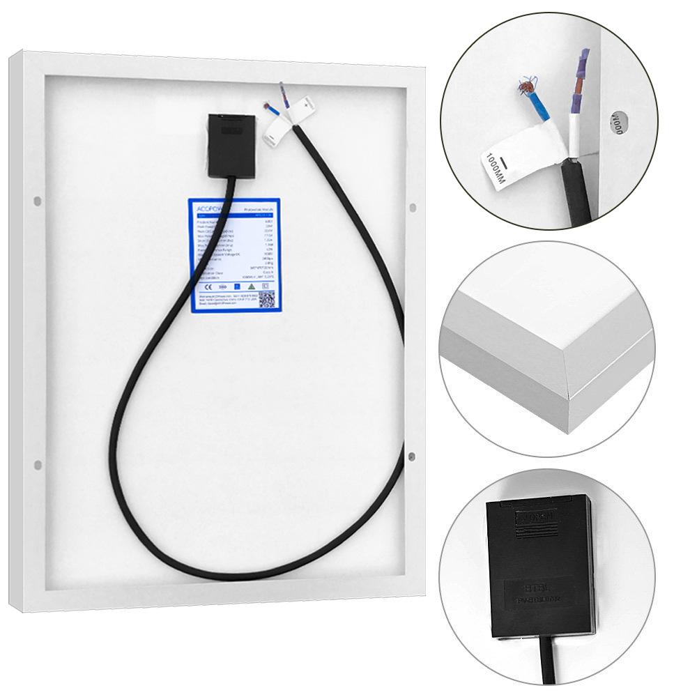 20W 12V Solar Charger Kit, 5A Charge Controller with Alligator Clips by ACOPOWER - Proud Libertarian - ACOPOWER