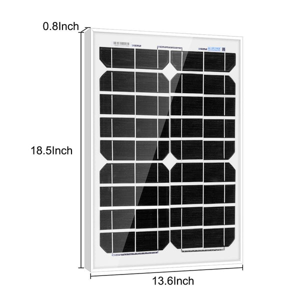 20W 12V Solar Charger Kit, 5A Charge Controller with Alligator Clips by ACOPOWER - Proud Libertarian - ACOPOWER