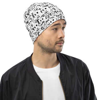 Hyperface Anti-Facial Recognition All-Over Print Beanie - Proud Libertarian - Proud Libertarian