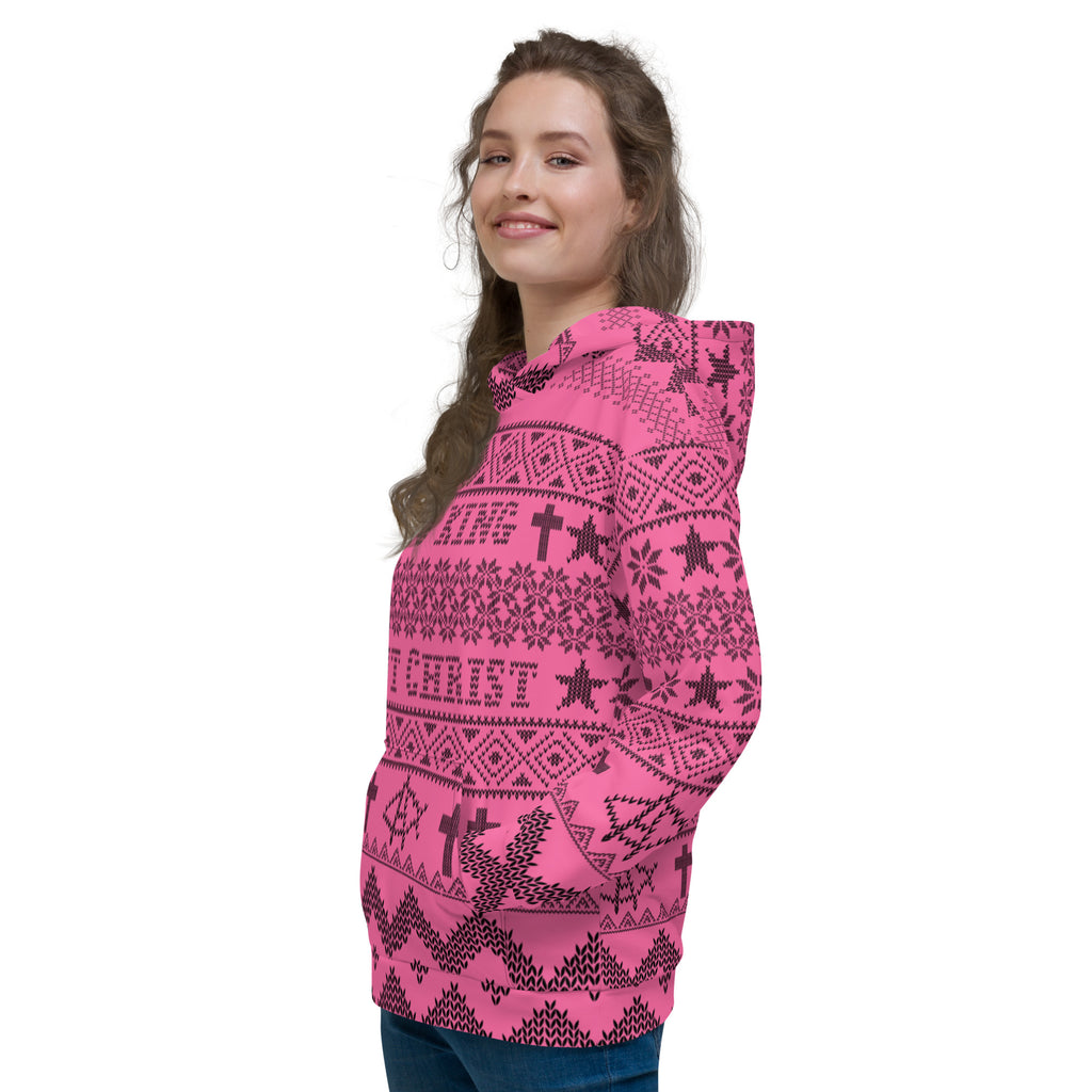 AnarchoChristian No King but Christ Unisex Ugly Christmas Sweater Hoodie - Proud Libertarian - AnarchoChristian