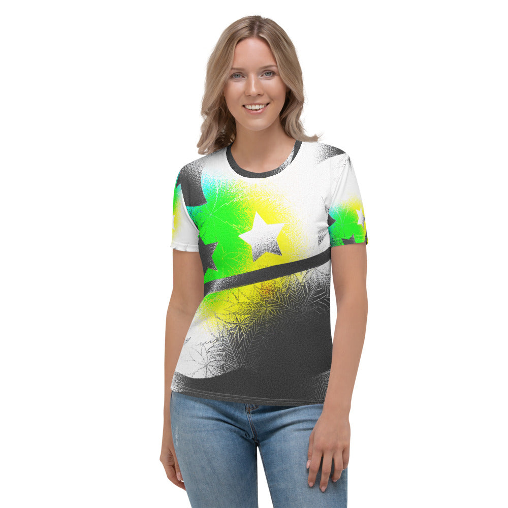 Porcupine Cannabis Grafitti Women's T-shirt - Proud Libertarian - Proud Libertarian