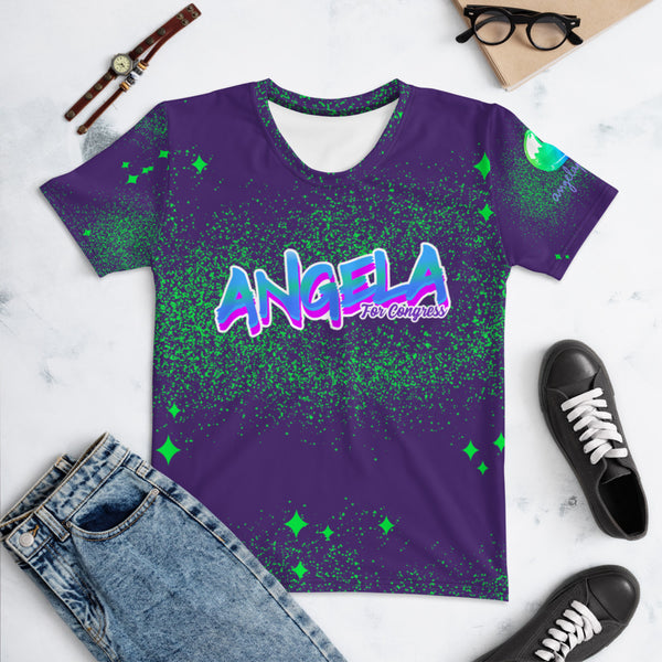 Angela for Congress All over Print Women's T-shirt - Proud Libertarian - Angela Pence