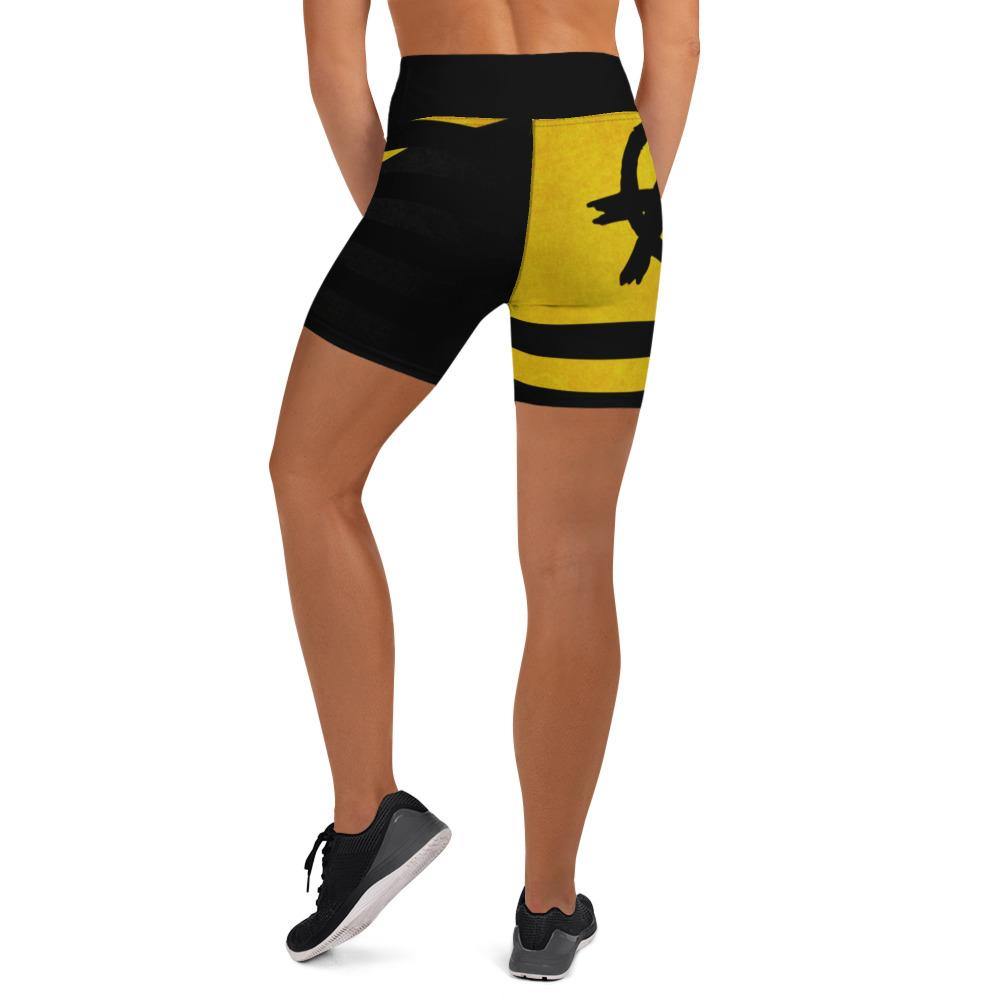 Ancap Anarchy Yoga Shorts - Proud Libertarian - Proud Libertarian