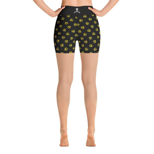 Ancap Anarchy Yoga Shorts - Proud Libertarian - Libertarian Frontier