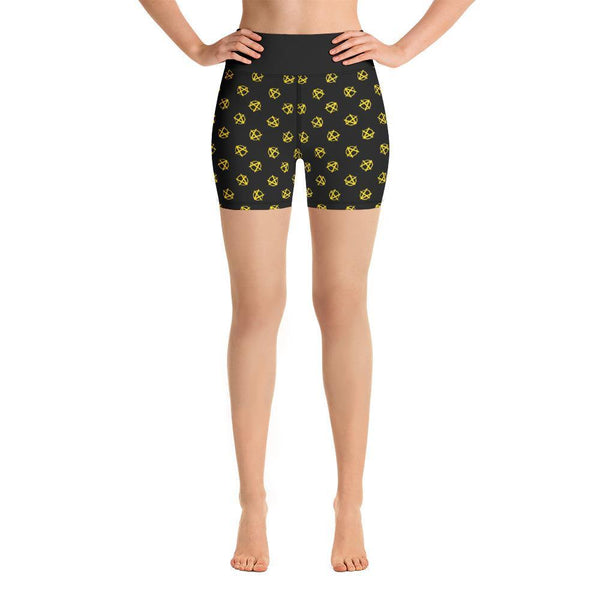 Ancap Anarchy Yoga Shorts - Proud Libertarian - Libertarian Frontier