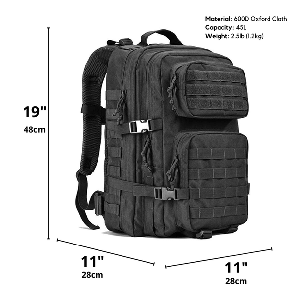 Tactical Military 45L Molle Rucksack Backpack by Jupiter Gear - Proud Libertarian - Jupiter Gear