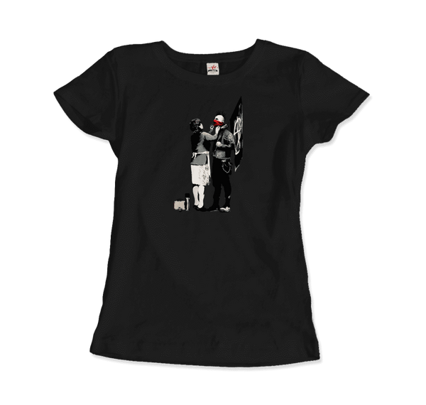 Banksy Anarchist Punk And His Mother Artwork T-Shirt by Art-O-Rama Shop - Proud Libertarian - Art-O-Rama Shop