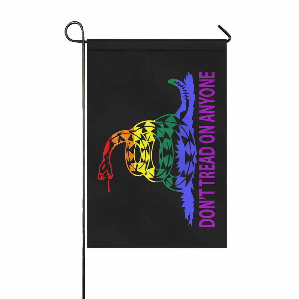 Don't Tread on Anyone LGBT Two Sided Garden Flag 12" x 18"