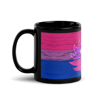 Libertarian Porcupine - LGBTQ - Bisexual Black Glossy Mug - Proud Libertarian - Proud Libertarian