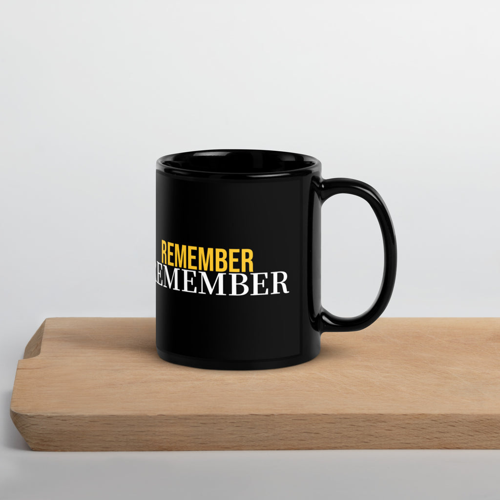 Remember, Remember, Anonymous Mask Black Glossy Mug - Proud Libertarian - Proud Libertarian