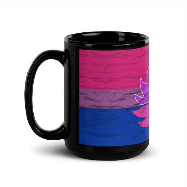 Libertarian Porcupine - LGBTQ - Bisexual Black Glossy Mug - Proud Libertarian - Proud Libertarian