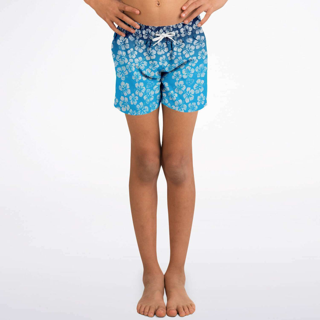 Alaska Libertarian Hawaiian Kids Swim Trunks - With Igloos and Porcupines - Proud Libertarian - Alaska Libertarian Party