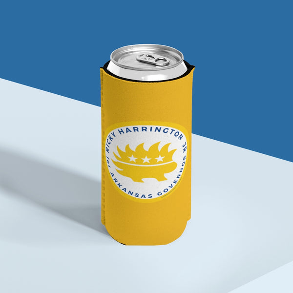 Ricky Harrington for Governor Arkansas Slim Can Cooler - Proud Libertarian - Ricky Harrington