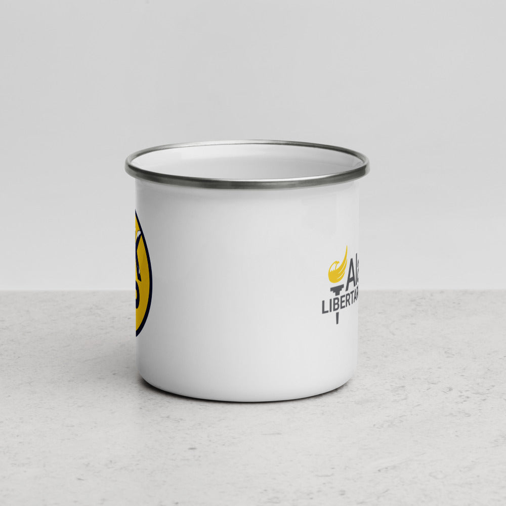 Alaska Libertarian Party Enamel Mug - Proud Libertarian - Alaska Libertarian Party