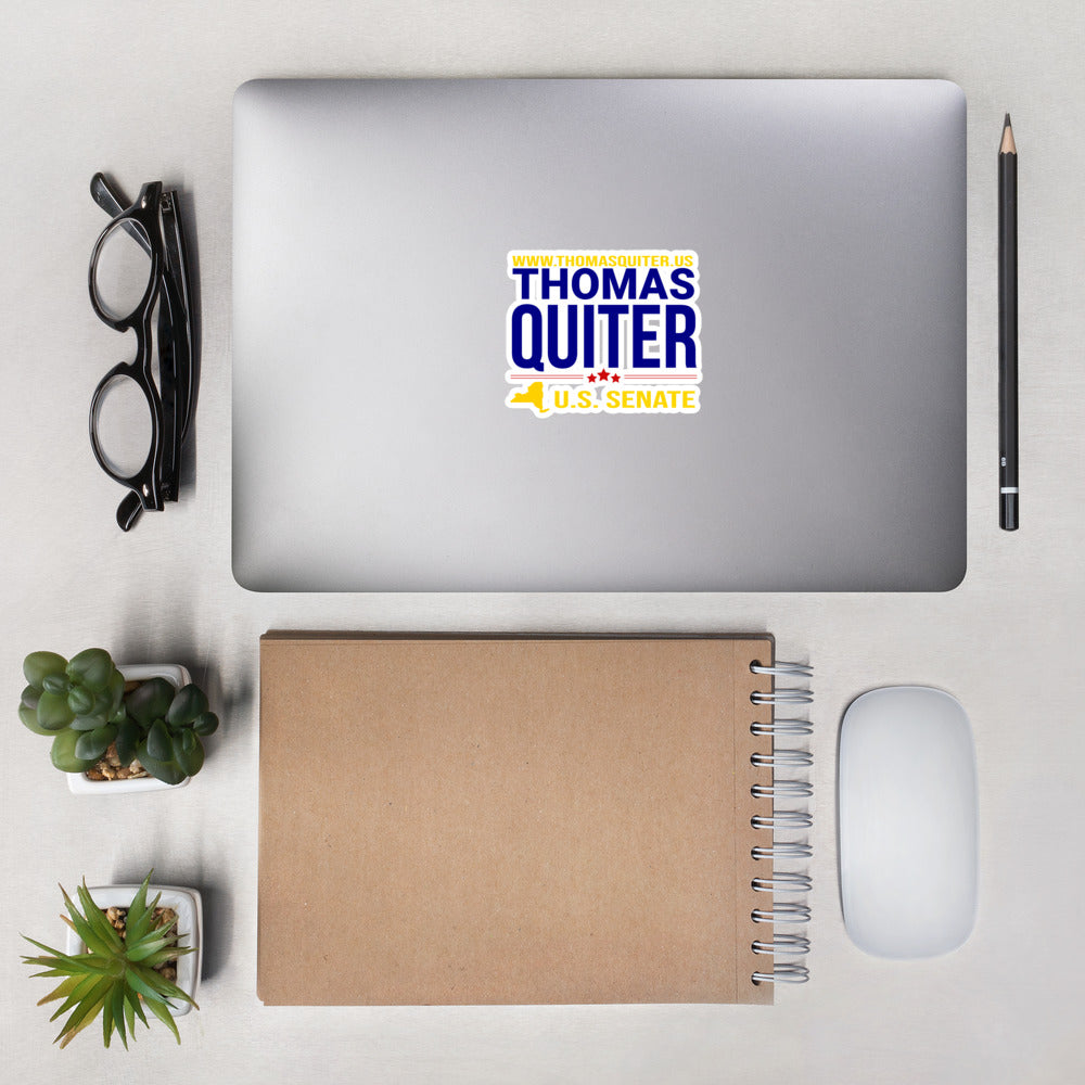 Quiter for US Senate Bubble-free stickers - Proud Libertarian - Thomas Quiter Campaign