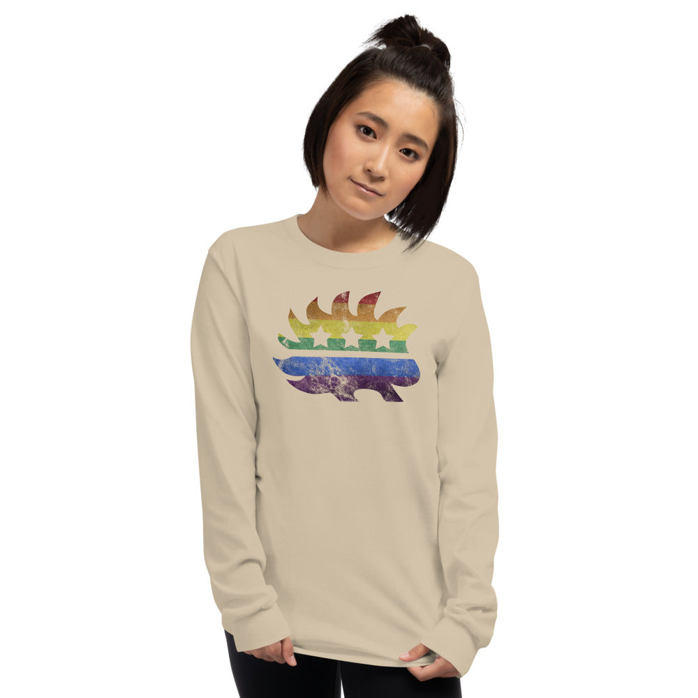 LGBTQ+ Pride Porcupine Long Sleeve Shirt - Proud Libertarian - Proud Libertarian