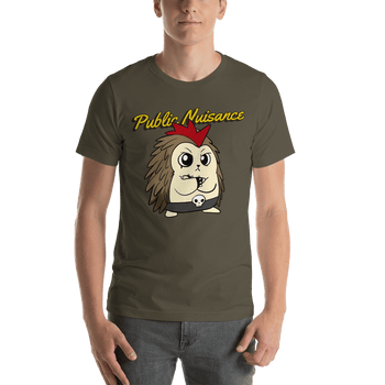 Public Nuisance Angry Libertarian Cartoon Porcupine T-Shirt - Proud Libertarian - Cartoons of Liberty