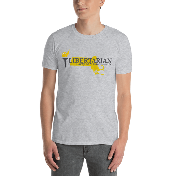 Libertarian Party of Massachusetts Short-Sleeve Unisex T-Shirt - Proud Libertarian - Proud Libertarian