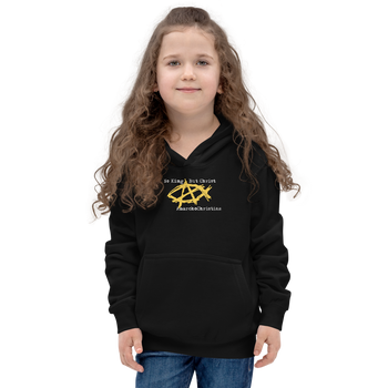 AnarchoChristian No King But Christ - Anarchist Jesus Fish Youth Kids Hoodie - Proud Libertarian - AnarchoChristian