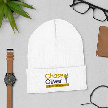 Chase Oliver For Congress Cuffed Beanie - Proud Libertarian