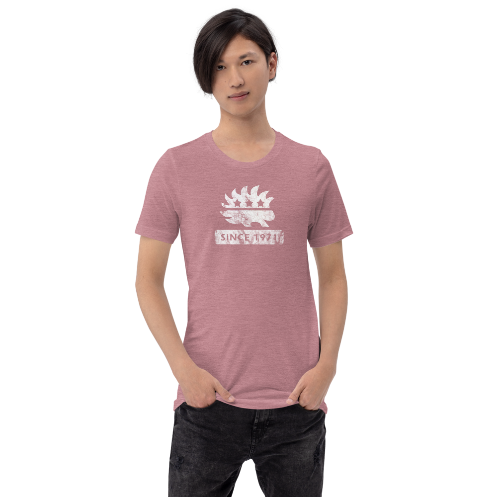 Libertarian Porcupine (Since 1971) Short-Sleeve Unisex Heathered T-Shirt - Proud Libertarian - Proud Libertarian