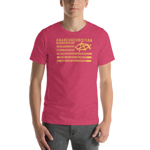 AnarchoChristian - No King But Christ Christian Flag Premium T-Shirt - Proud Libertarian - AnarchoChristian