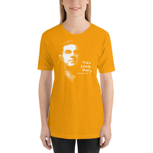 I'm a Liberty Man - Justin Amash Short-Sleeve Unisex T-Shirt - Proud Libertarian - Pirate Smile