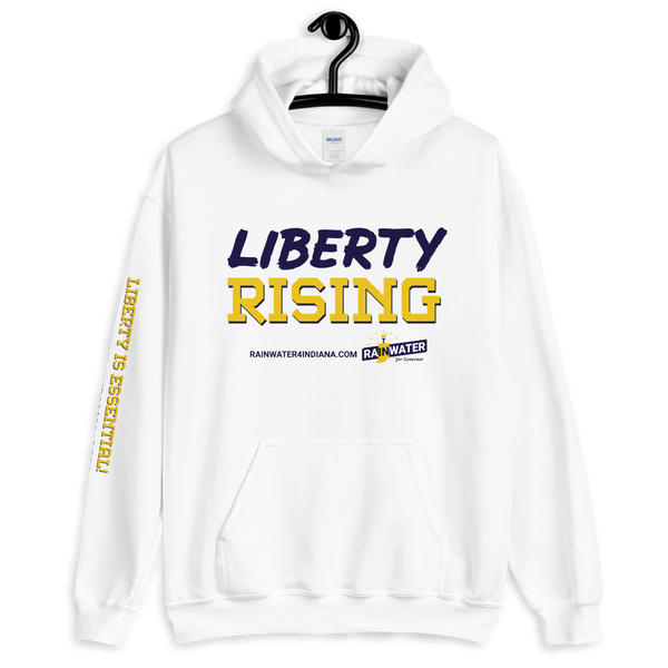 Liberty Rising - Rainwater for Indiana Hoodie - Proud Libertarian - Donald Rainwater