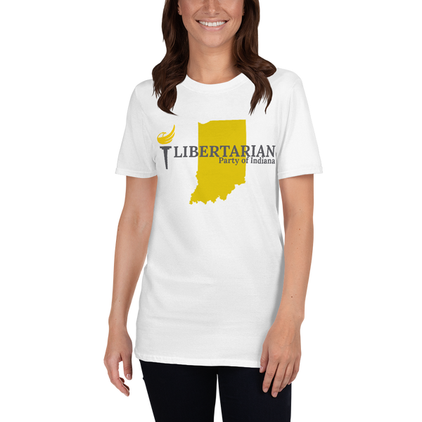 Libertarian Party of Indiana Short-Sleeve Unisex T-Shirt - Proud Libertarian - Libertarian Party of Indiana