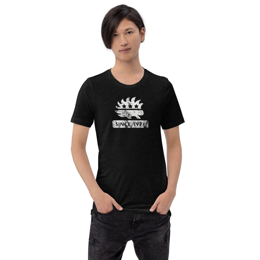 Libertarian Porcupine (Since 1971) Short-Sleeve Unisex Heathered T-Shirt - Proud Libertarian - Proud Libertarian