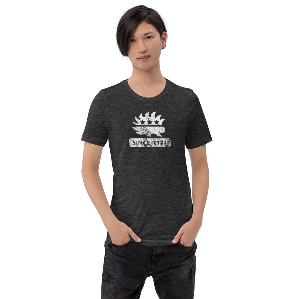 Libertarian Porcupine (Since 1971) Short-Sleeve Unisex Heathered T-Shirt - Proud Libertarian - Proud Libertarian