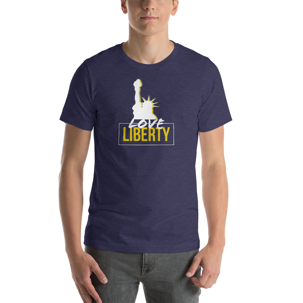 Love Liberty Short-Sleeve Unisex T-Shirt - Proud Libertarian - Proud Libertarian