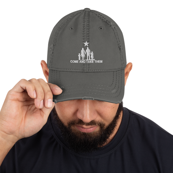 Come and Take Them Anti-War Distressed Dad Hat - Proud Libertarian - AnarchoChristian