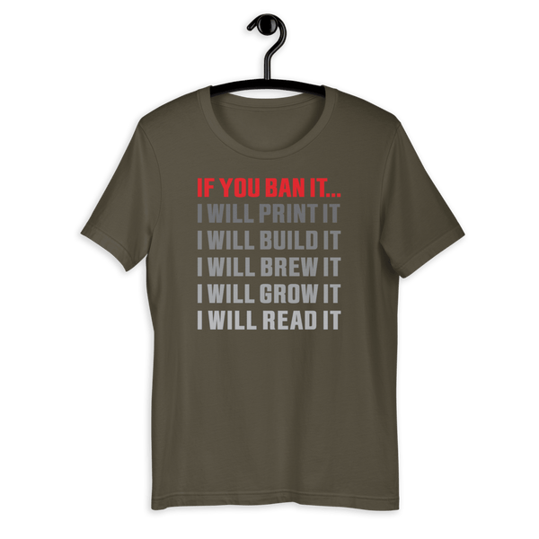 If You Ban It.... Short-Sleeve Slim-Fit T-Shirt - Proud Libertarian - Expressman