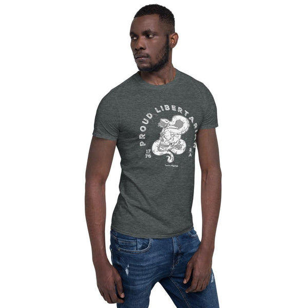 Proud Libertarian Snake Skull Shirt Short-Sleeve Unisex T-Shirt - Proud Libertarian - Proud Libertarian