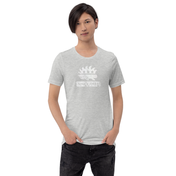 Libertarian Porcupine (Since 1971) Short-Sleeve Unisex Heathered T-Shirt - Proud Libertarian - Proud Libertarian