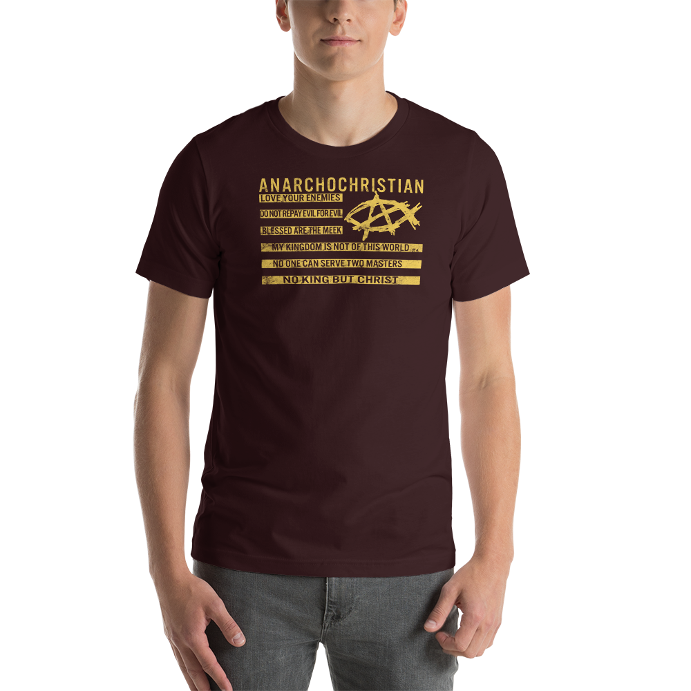 AnarchoChristian - No King But Christ Christian Flag Premium T-Shirt - Proud Libertarian - AnarchoChristian