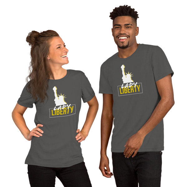 Lady Liberty Short-Sleeve Unisex T-Shirt - Proud Libertarian - Proud Libertarian