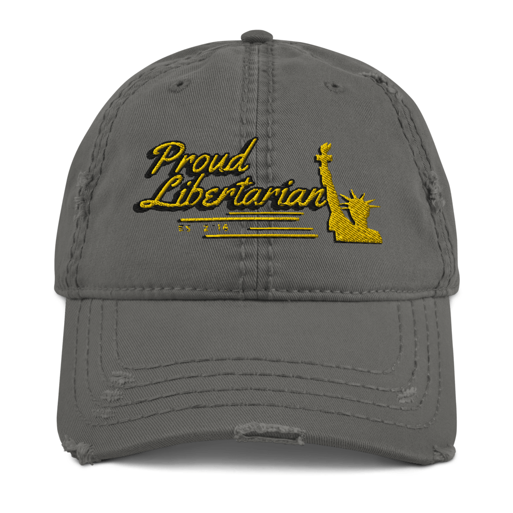 Proud Libertarian Distressed Dad Hat - Proud Libertarian - Proud Libertarian