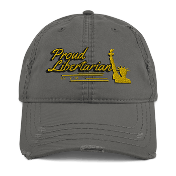 Proud Libertarian Distressed Dad Hat - Proud Libertarian - Proud Libertarian