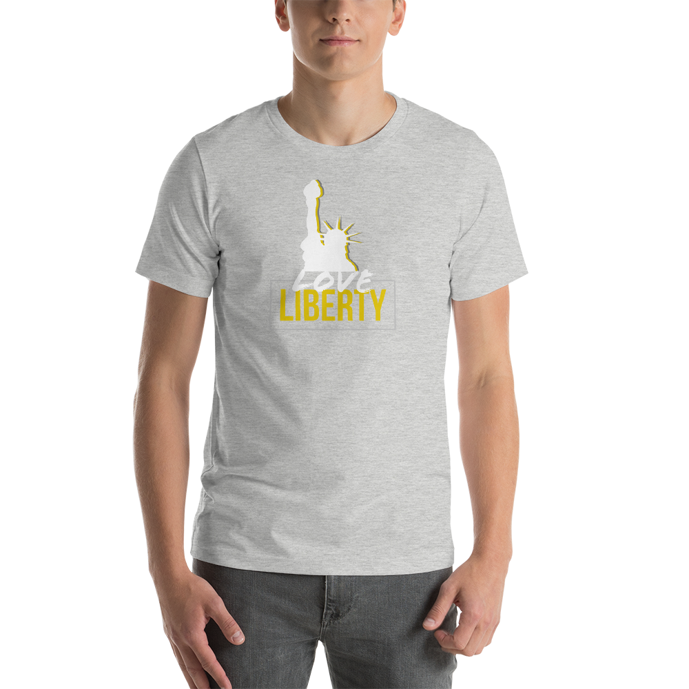 Love Liberty Short-Sleeve Unisex T-Shirt - Proud Libertarian - Proud Libertarian