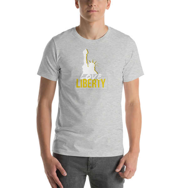 Love Liberty Short-Sleeve Unisex T-Shirt - Proud Libertarian - Proud Libertarian