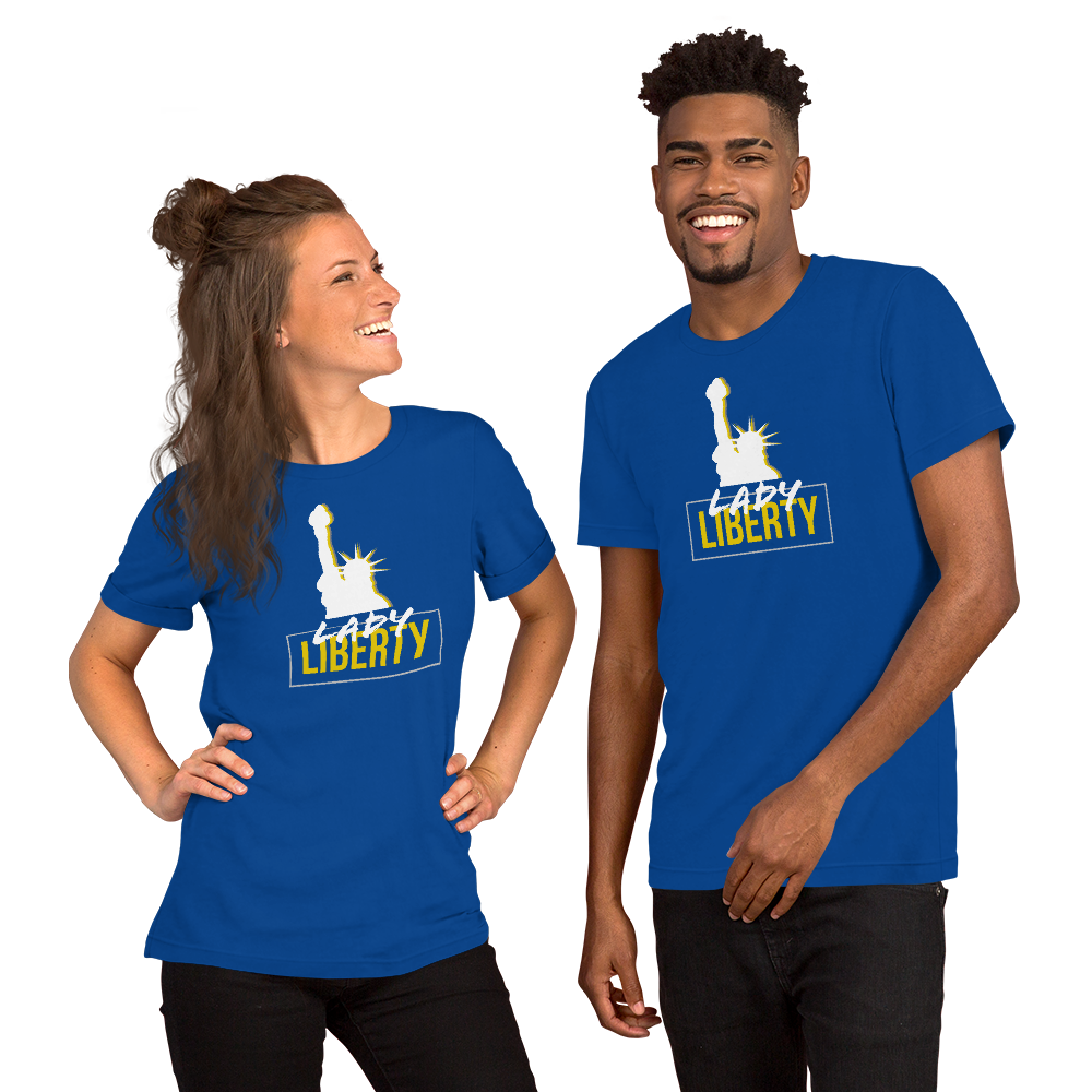 Lady Liberty Short-Sleeve Unisex T-Shirt - Proud Libertarian - Proud Libertarian