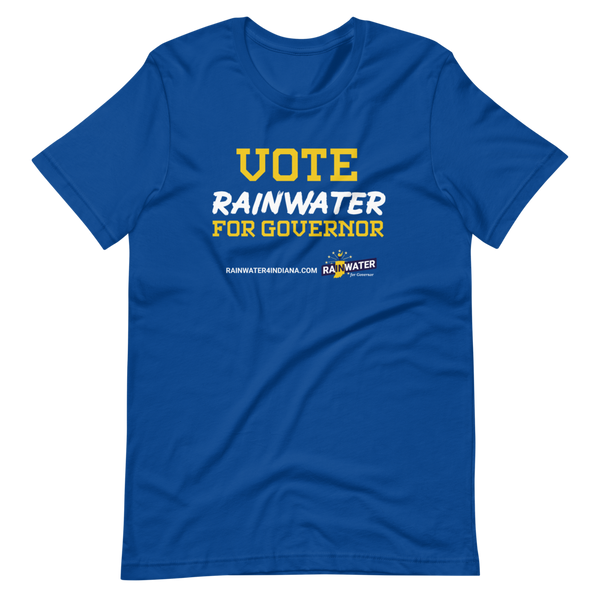 VOTE Rainwater for Governor - Rainwater for Indiana T-Shirt - Proud Libertarian - Donald Rainwater