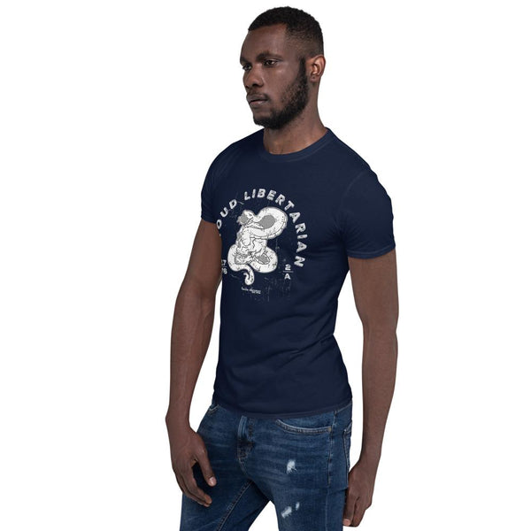 Proud Libertarian Snake Skull Shirt Short-Sleeve Unisex T-Shirt - Proud Libertarian - Proud Libertarian