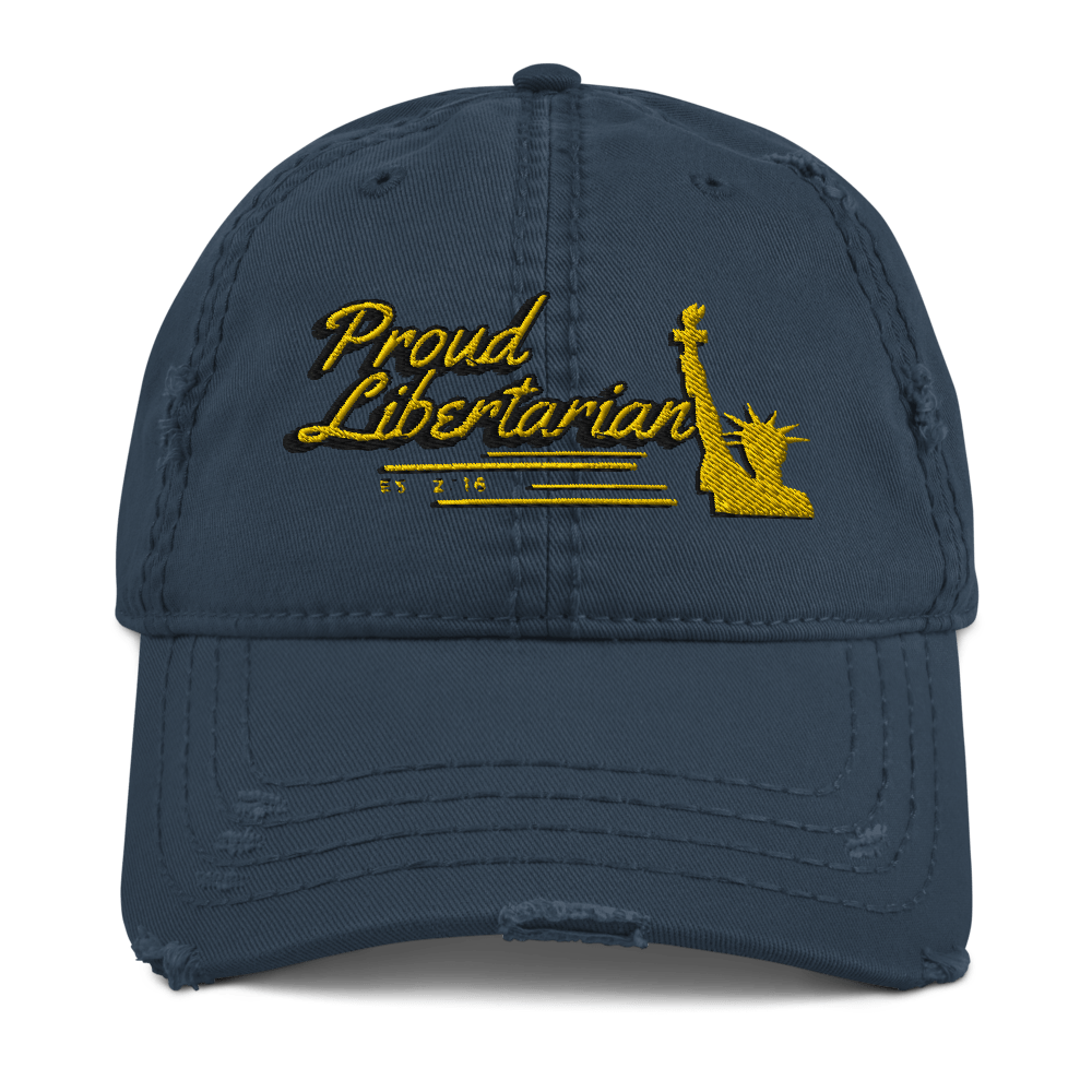 Proud Libertarian Distressed Dad Hat - Proud Libertarian - Proud Libertarian